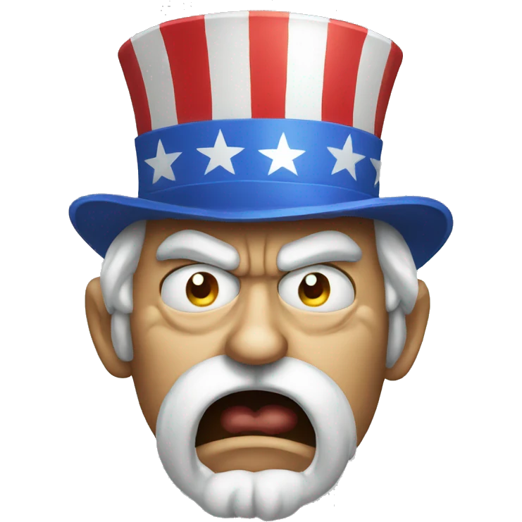 angry face uncle sam emoji