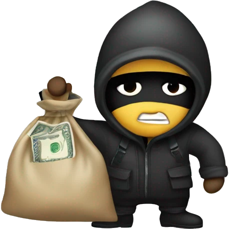 thief holding a bag of money emoji