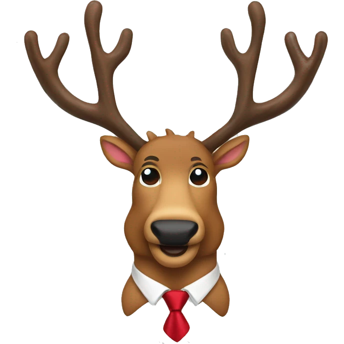 Raindeer with tie bow emoji