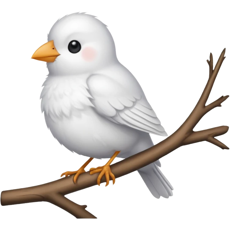little white bird on a branch emoji