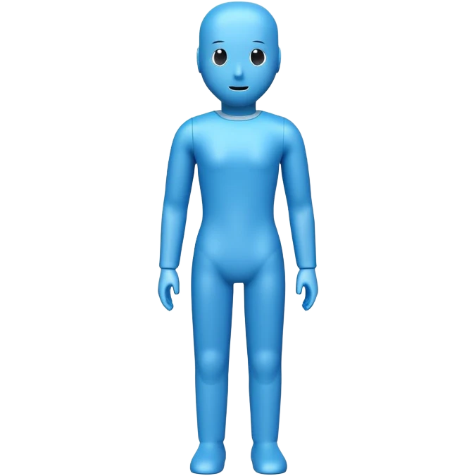 blue test dummy waist view emoji