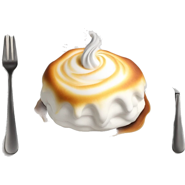 Baked Alaska on a plate  emoji