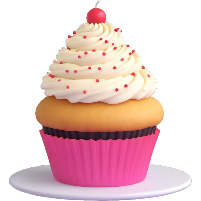 cupcake with cake emoji