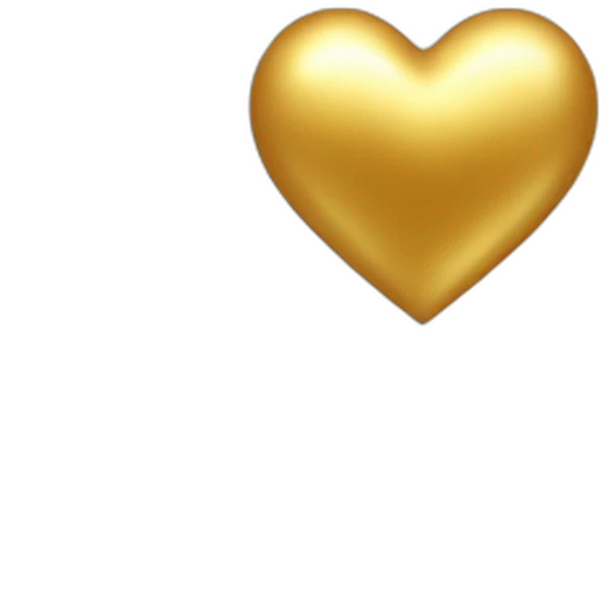 Golden heart emoji