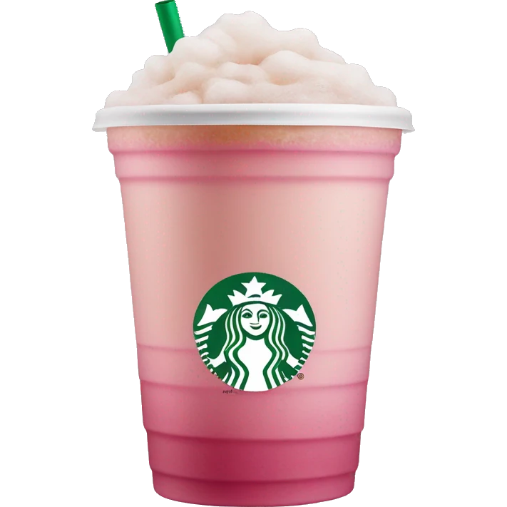 Starbucks pink ice coffee emoji