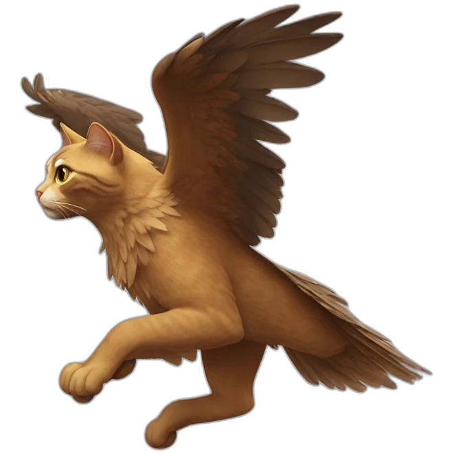 cat,flying on eagle emoji