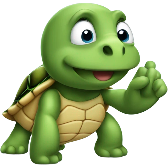 A turtle flipping me off emoji
