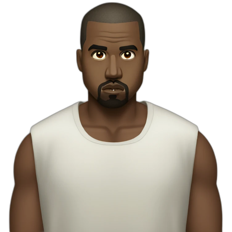 kanye west looking dead serious emoji