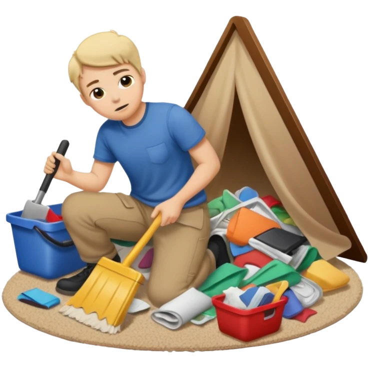 sweeping stuff under the carpet emoji