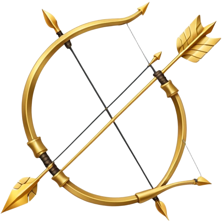 golden bow and arrow emoji