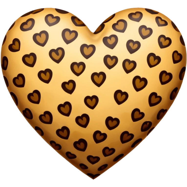 leopard print heart emoji