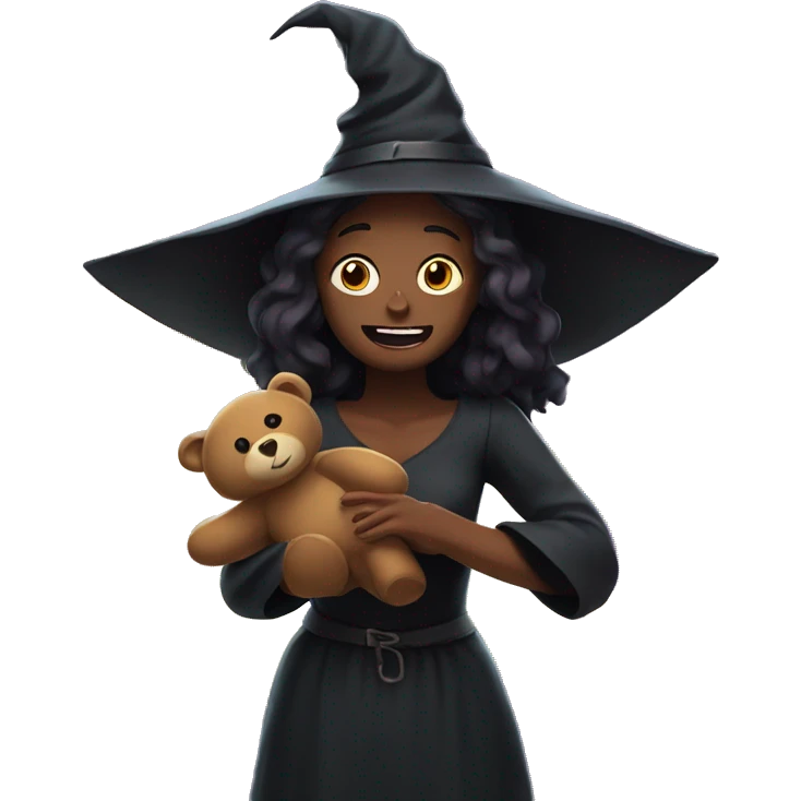 witch exorcising a teddybear  emoji