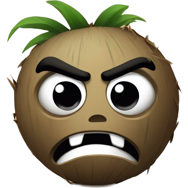 angry coconut emoji