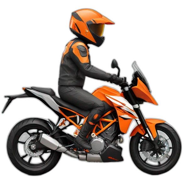 Human riding ktm 390  emoji