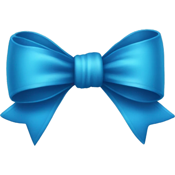 Tiny blue bow emoji