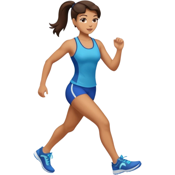 Brunette girl stepping emoji