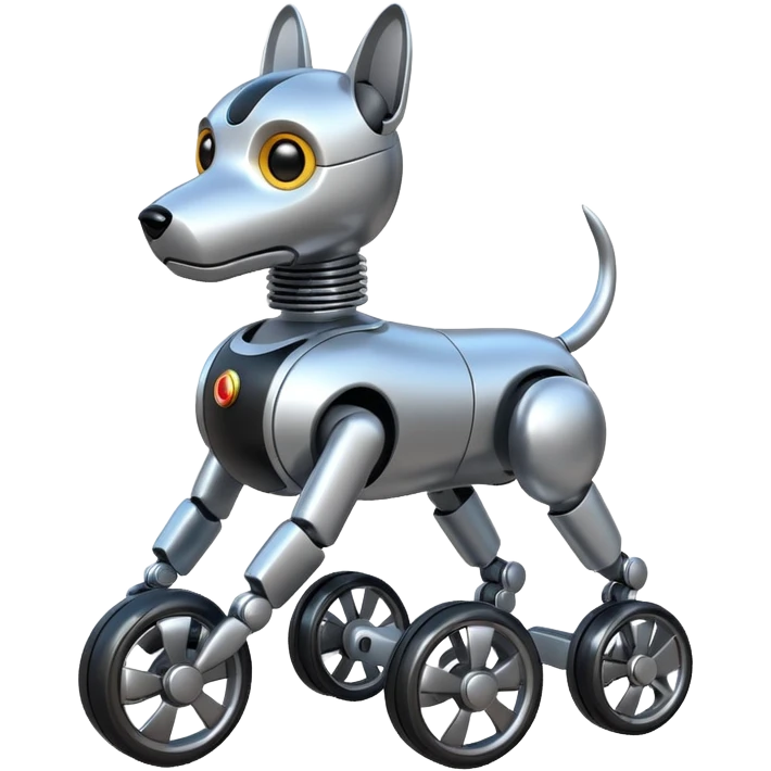 Robot dog with wheels  emoji