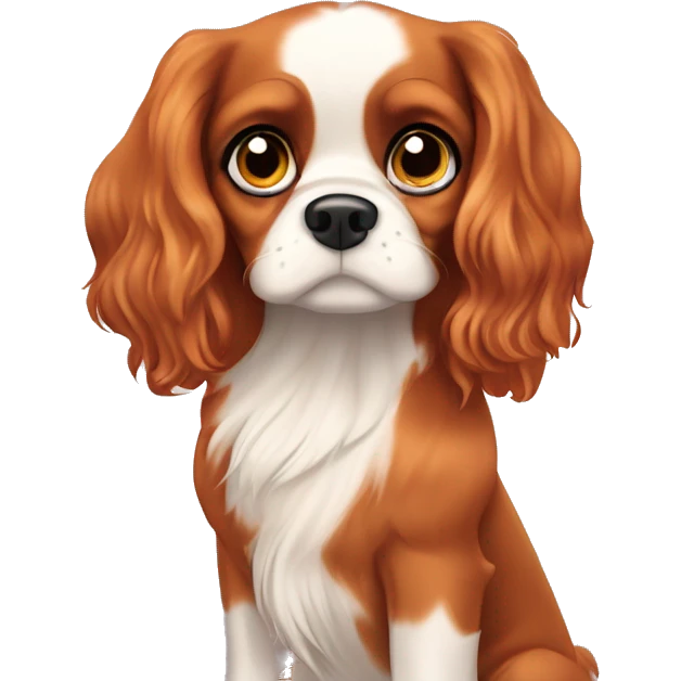 Cavalier King Charles spaniel watching winx club  emoji