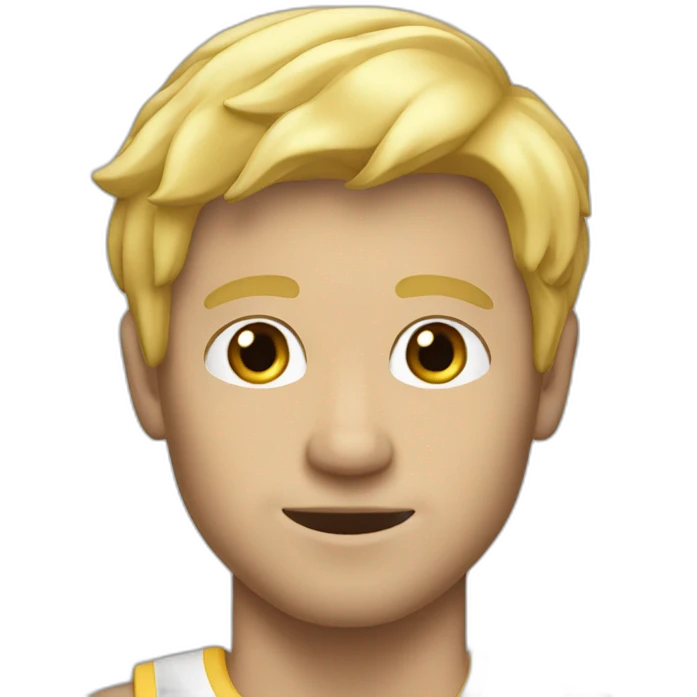 the man is blond and athletic emoji