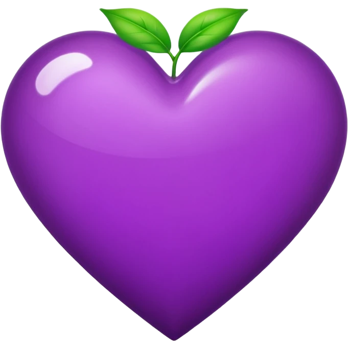 purple heart with a leaf emoji