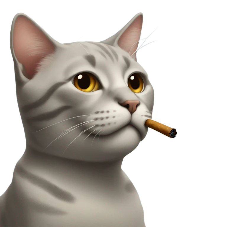 cat smoking emoji