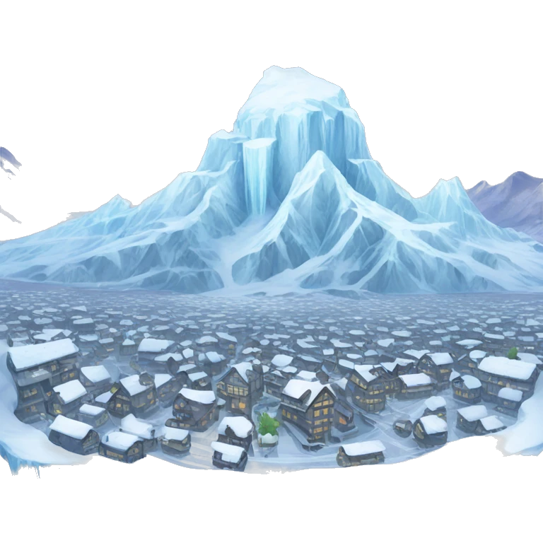 Agartha city of ice in the earth emoji
