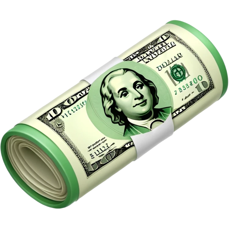 Money that is like a tube One dollar emoji