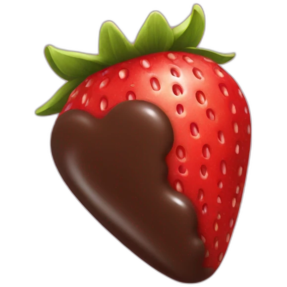 Chocolate strawberry  emoji
