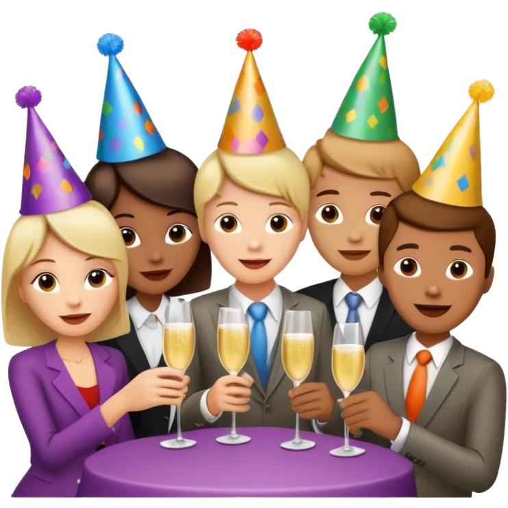 Birthday celebration at work with no phone emoji