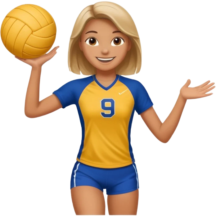 Preppy volleyball  emoji