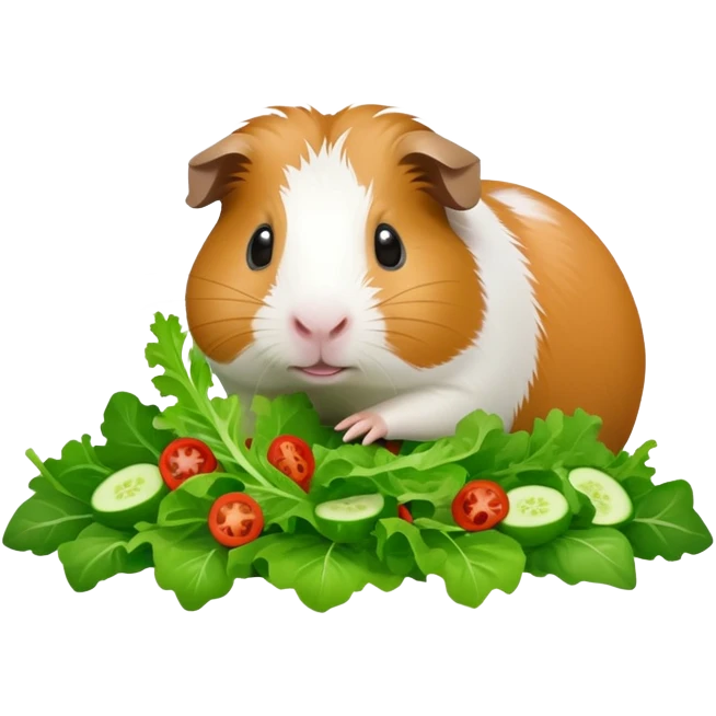 Guinea Pig eating salat emoji