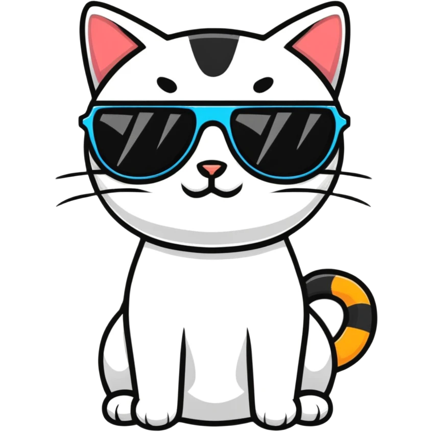 Cat with sunglasses emoji