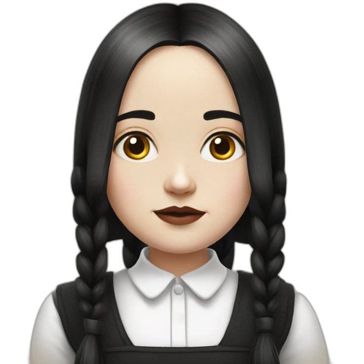 wednesday adams hyperrealistic emoji
