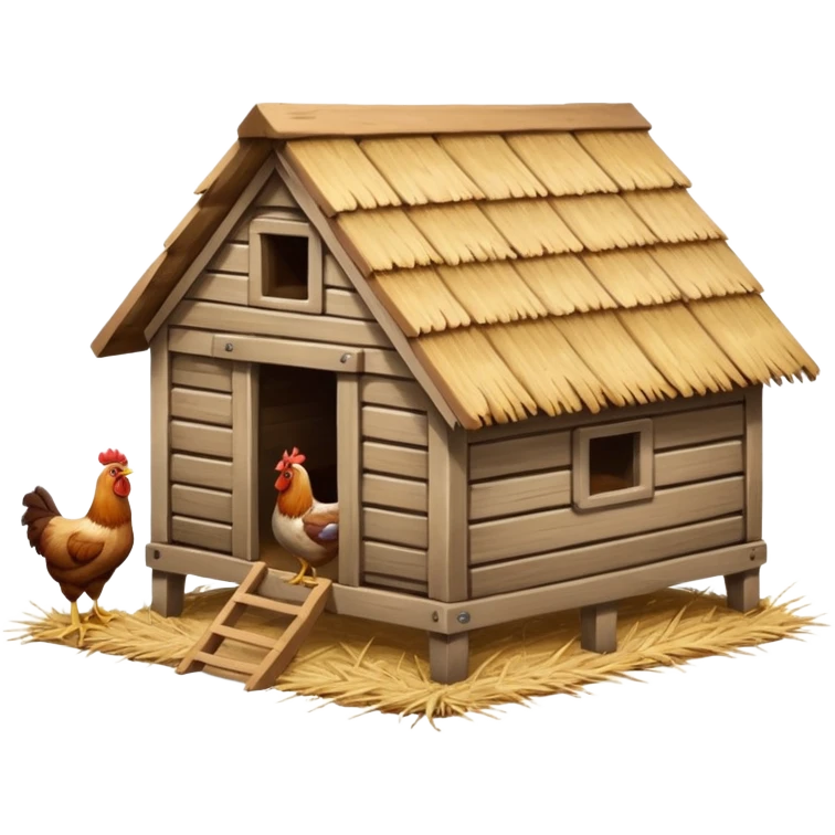 chicken coop, hen house emoji