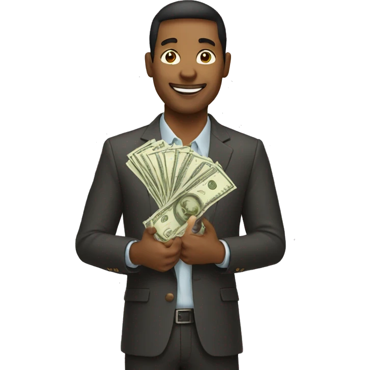 people with money in their hands emoji