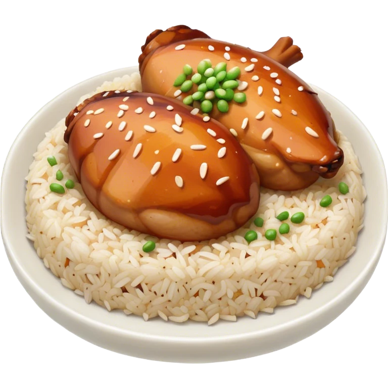 Teriyaki chicken and rice emoji