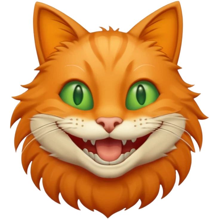 A cat with sharp teeth emoji