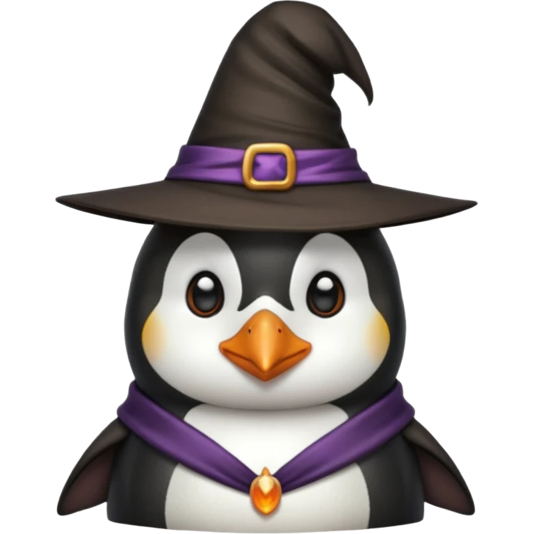 penguin in role witch emoji