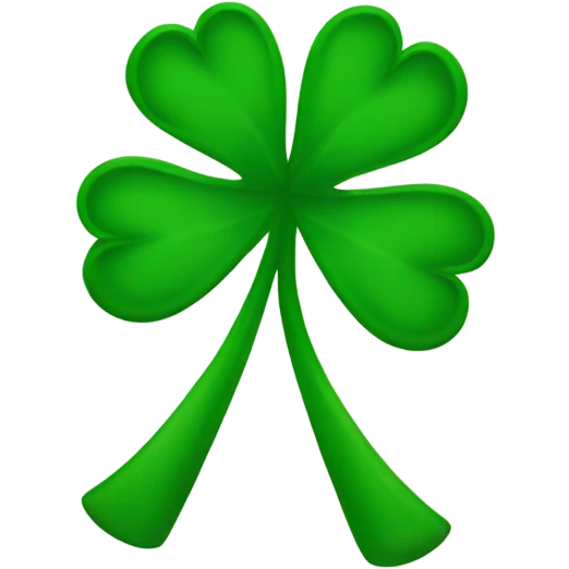 Thirteen with shamrock in it emoji