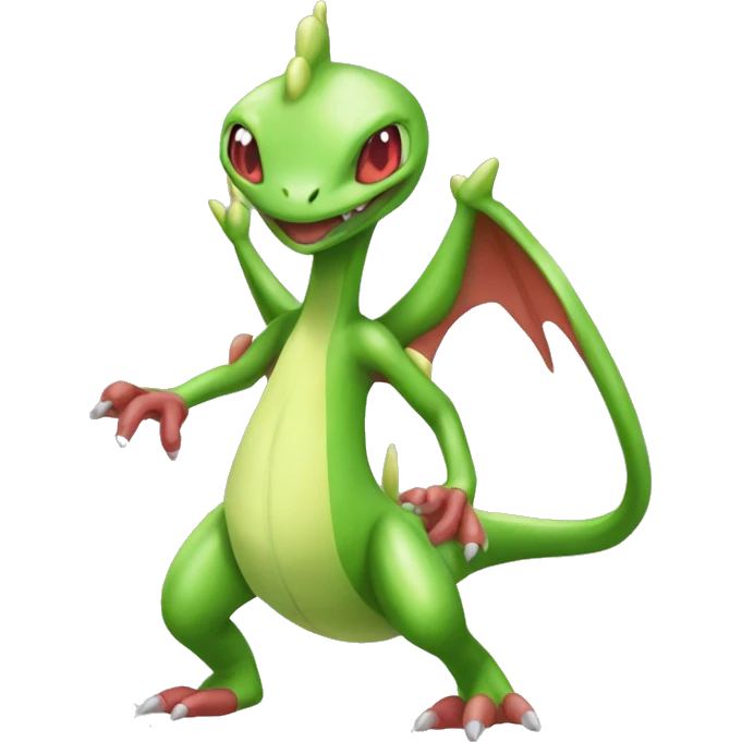 Full body shiny Flygon-grovyle emoji