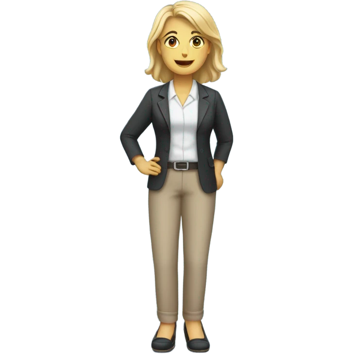 Teacher with opened toed shoes  emoji