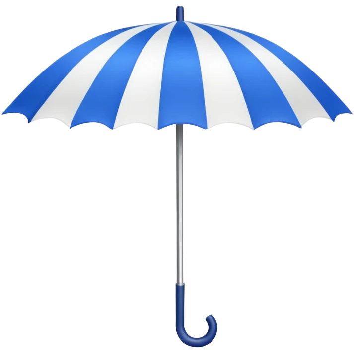 umbrella summer blue and withe emoji