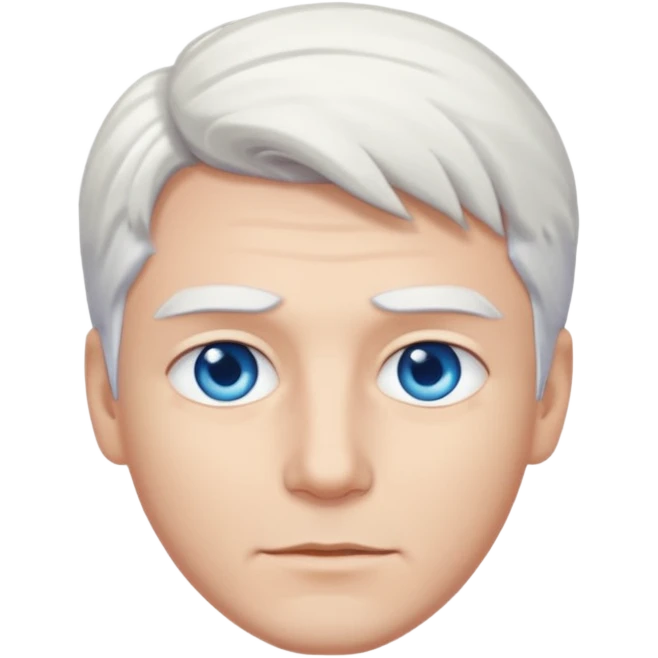 White-haired guy that looks and has beautiful blue eyes  emoji