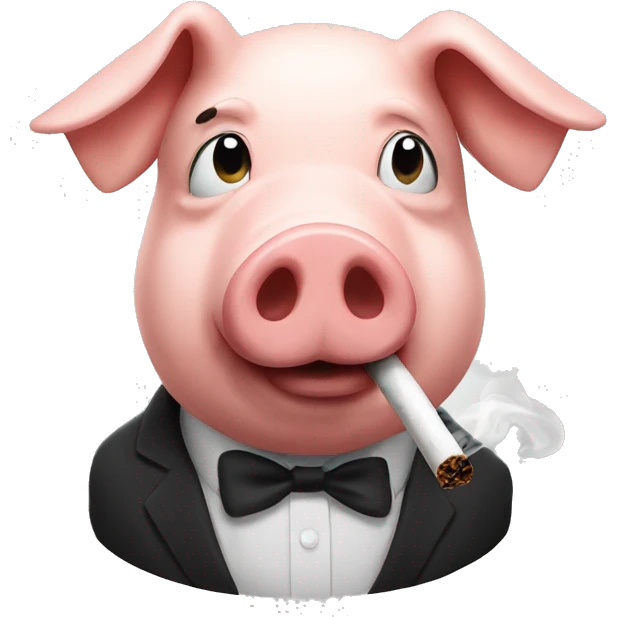 smoking pig  emoji
