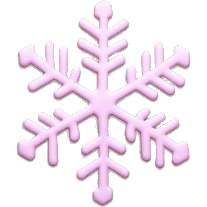 baby pink snowflake emoji
