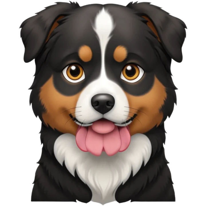Australian Shepherd Rottweiler mix black and white dog mix emoji