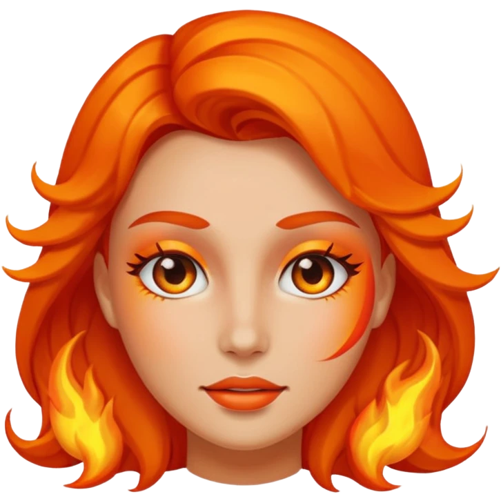 Sexy fire face emoji