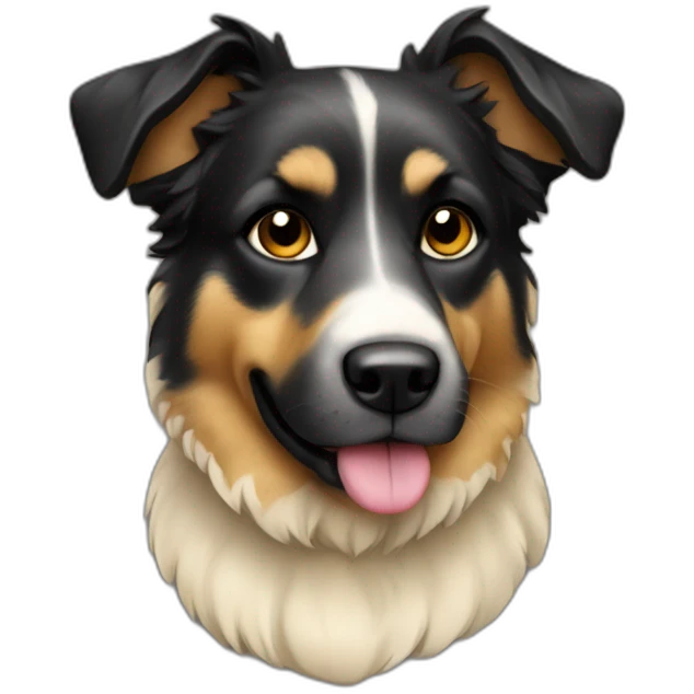 Shepherd dog black gold emoji