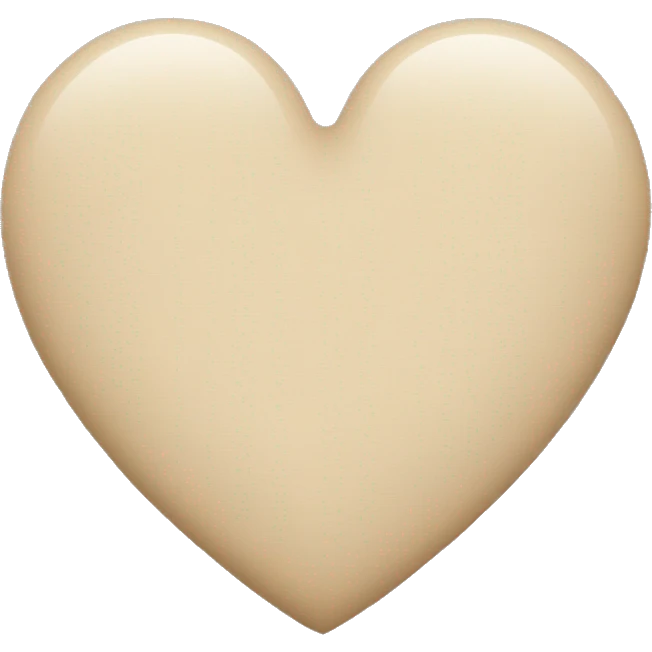 Beige color heart emoji
