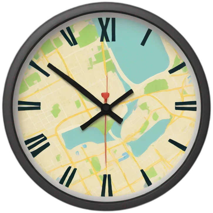map clock emoji